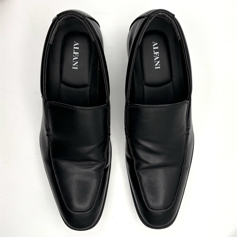 Alfani Men's Shoe Size 8.5M Black Faux Leather Charles Slip On Dress Loafers - Picture 8 of 10